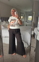 Load image into Gallery viewer, The Chocolate stripe cotton crab tee
