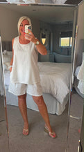Load image into Gallery viewer, The linen look striped shorts set with pockets
