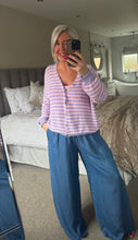 Load image into Gallery viewer, The cotton mix striped cardigan
