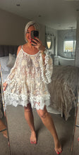 Load image into Gallery viewer, The Bora Bora cold shoulder lace cover up
