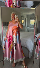 Load image into Gallery viewer, The satin palm strappy dress
