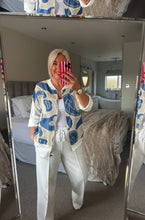 Load image into Gallery viewer, The Bora Bora chambray denim crochet detail jacket with pockets
