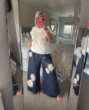 Load image into Gallery viewer, The Bora Bora crochet denims

