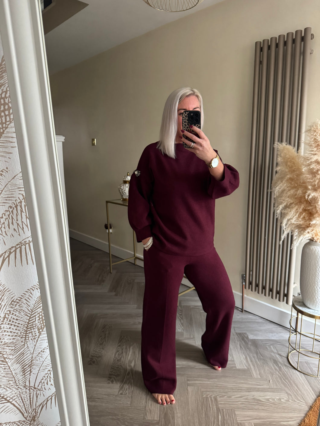 The Diamanté puff sleeve tracksuit