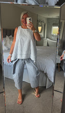 Load image into Gallery viewer, The Palma cotton linen mix trouser suit with tie front trouser
