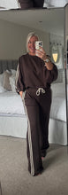 Load image into Gallery viewer, The Sports Luxe stripe seam puff hem tracksuit
