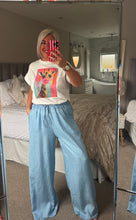 Load image into Gallery viewer, The high waisted chambray denim Palazzos

