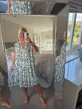 Load image into Gallery viewer, The Animal print frill sleeve smock dress
