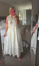 Load image into Gallery viewer, The Ibiza Boho embroidered tie neck dress
