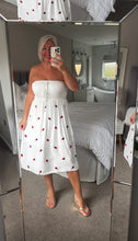 Load image into Gallery viewer, The Strawberry bandeau shirred dress
