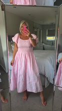 Load image into Gallery viewer, The Ibiza broaderie anglais cotton shirred dress
