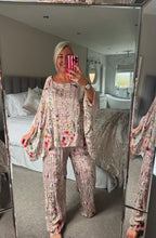 Load image into Gallery viewer, The meadow embroidered silk trouser suit
