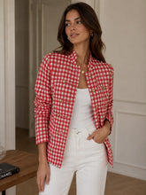 Load image into Gallery viewer, The gingham military jacket
