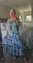 Load image into Gallery viewer, The animal print shirred dress

