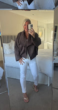 Load image into Gallery viewer, The faux suede boxy waterfall jacket
