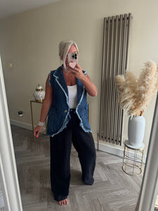 SALE The frayed denim waistcoat (No return on sale items)