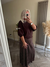 Load image into Gallery viewer, The diamanté detail puff sleeve jumper
