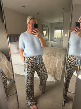 Load image into Gallery viewer, The Eve animal print joggers with pastel stripe
