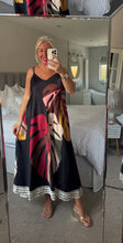 Load image into Gallery viewer, The satin palm strappy dress
