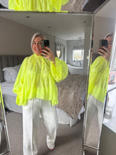 Load image into Gallery viewer, The neon frill blouse
