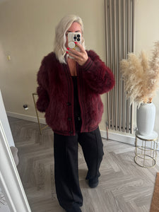 The faux fur coatigan