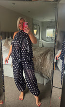 Load image into Gallery viewer, The Ibiza Polka dot frill linen mix suit
