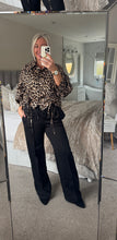 Load image into Gallery viewer, The zeta Otto animal print shirt with tie detailing
