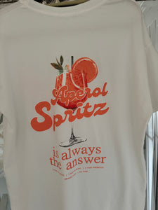 SALE The Aperol spritz t shirt in white (no return on sale items)