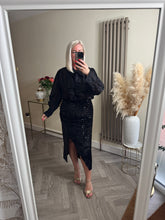 Load image into Gallery viewer, The Tiggy Rouched velour sequin skirt
