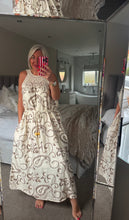 Load image into Gallery viewer, The Ibiza boho crochet embroidered dress with pockets &amp; separate tie waist
