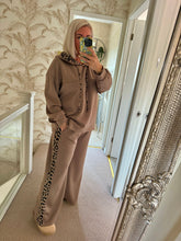 Load image into Gallery viewer, The luxe wide leg tracksuit with animal print detailing
