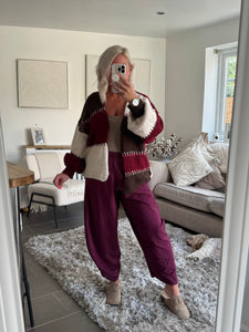 The patchwork knitted cardigan