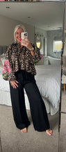 Load image into Gallery viewer, The zeta Otto animal print embroidered sleeve cropped shirt/jacket
