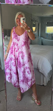 Load image into Gallery viewer, The Ibiza boho tie dye tie shoulder jumpsuit
