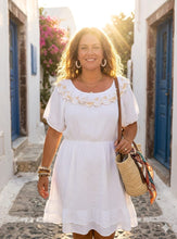 Load image into Gallery viewer, The Ibiza cotton embroidered detail dress
