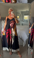 Load image into Gallery viewer, The satin palm strappy dress
