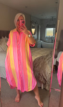 Load image into Gallery viewer, The Neon Aztec shirt dress
