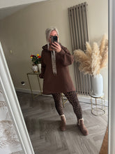 Load image into Gallery viewer, The fleece lined hoodie with animal print detail &amp; pockets
