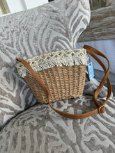 Load image into Gallery viewer, SALE The Ibiza boho cross body fringe basket bag (no return on sale items)
