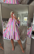 Load image into Gallery viewer, The Ibiza 100% cotton Aztec smock dress
