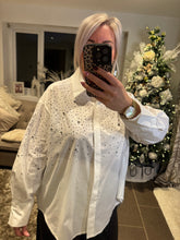 Load image into Gallery viewer, The zeta Otto 100% cotton diamanté shirt
