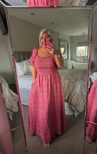 Load image into Gallery viewer, The Mandala 100% cotton shirred dress with pockets
