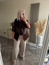 Load image into Gallery viewer, The Amelia faux suede faux fur  gillets
