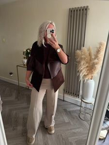 The Amelia faux suede faux fur  gillets