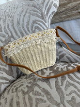 Load image into Gallery viewer, SALE The Ibiza boho cross body fringe basket bag (no return on sale items)
