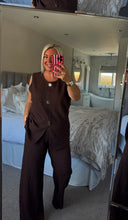 Load image into Gallery viewer, The gold button crinkle trouser suit
