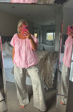 Load image into Gallery viewer, The Ibiza broaderie anglais cotton puff hem top
