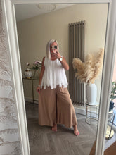 Load image into Gallery viewer, SALE The Bora Bora jersey lined silk frill top (no return on sale items)
