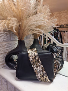 100% real leather tassel bag with separate matching strap