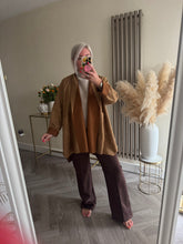 Load image into Gallery viewer, The faux suede waterfall jacket
